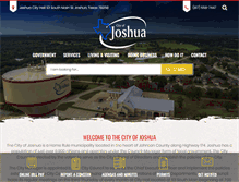 Tablet Screenshot of cityofjoshuatx.us